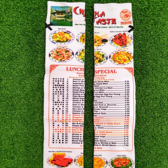 Odd Sox Underwear & Socks Odd Sox Classic Chinese Food Menu China